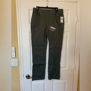 NWT‎ Gloria Vanderbilt Avery Straight Leg Pants Gray Size 12 Minimalist Casual